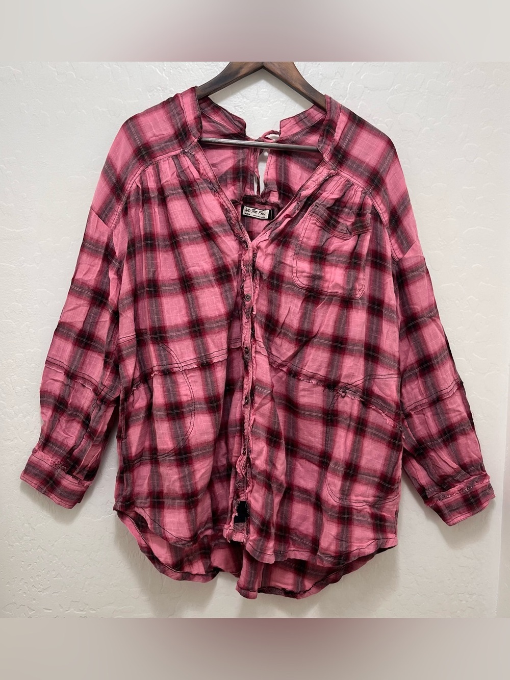 We The Free One Of The Boys Plaid Tunic Size M Oversized Slouchy